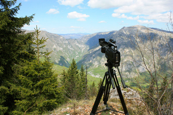 Camera in River Tara 600×400 for web Stock Footage